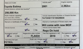 
									Toyota Estima 2001 Self Contained Campervan full								