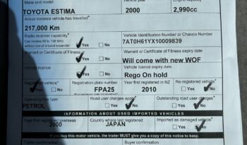 
									Toyota Estima 2000 Self Contained Campervan full								