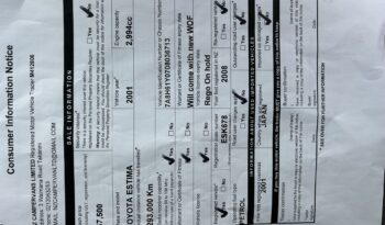 
									Toyota Estima 2001 Self Contained Campervan full								